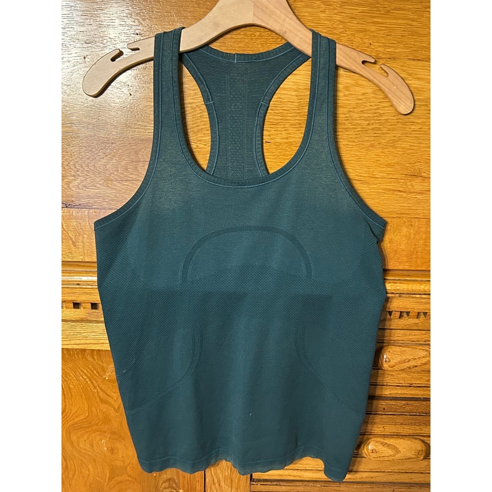 Lululemon Swiftly Tech Racerback Tank Top Athleisure Granola Dark Green Sporty